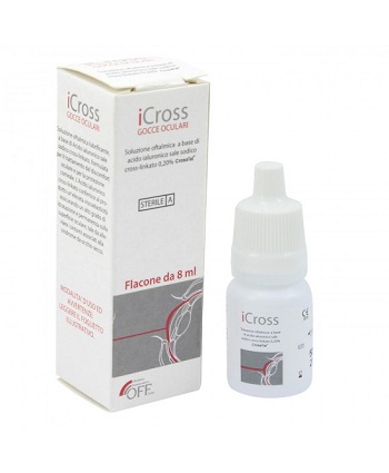 ICROSS GOCCE OCULARI SOLUZIONE OFTALMICA ACIDO IALURONICO CROSS-LINKATO 0,2% 8 ML - Farmapre