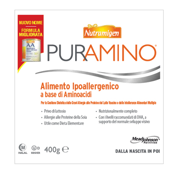 NUTRAMIGEN PURAMINO BARATTOLO 400 G - Farmapre