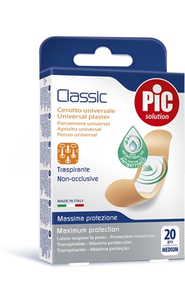 CEROTTO PIC CLASSIC 19X72 MM ANTIBATTERICO 20 PEZZI - Farmapre