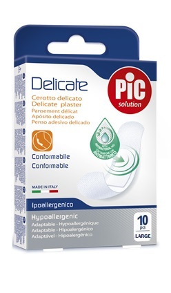 CEROTTO PIC DELICATE 25X72 MM ANTIBATTERICO 10 PEZZI - Farmapre