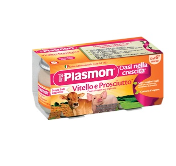 PLASMON OMOGENEIZZATO VITELLO - PROSCIUTTO 4 X 80 G - Farmapre