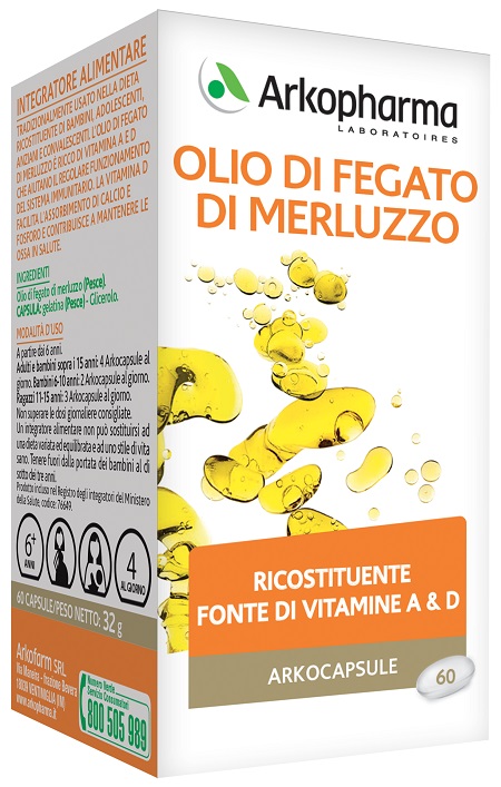 ARKO CAPSULE OLIO FEGATO MERLUZZO 60 CAPSULE - Farmapre