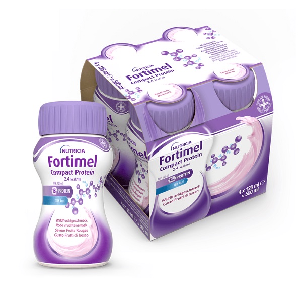 NUTRICIA FORTIMEL COMPACT PROTEIN GUSTO FRUTTI DI BOSCO 4 BOTTIGLIE DA 125 ML - Farmapre