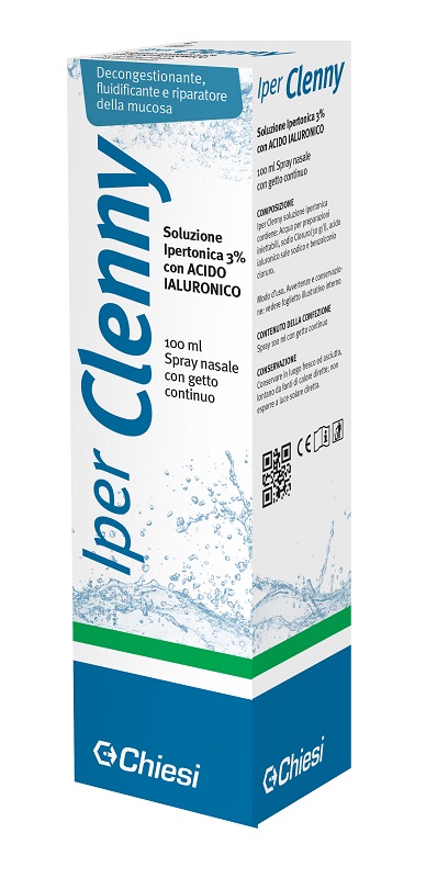 IPER CLENNY SPRAY NASALE EROGAZIONE CONTINUA SOLUZIONE IPERTONICA CON ACIDO IALURONICO 100 ML - Farmapre