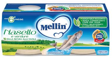 MELLIN OMOGENEIZZATO NASELLO 2 X 80 G - Farmapre