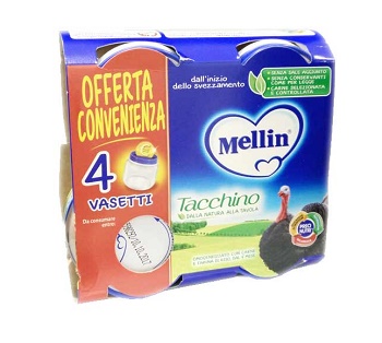 MELLIN OMOGENEIZZATO TACCHINO 4X80 G - Farmapre
