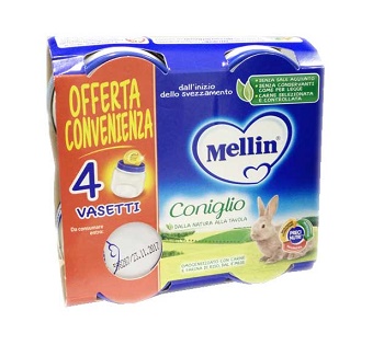 MELLIN OMOGENEIZZATO CONIGLIO 4X80 G - Farmapre