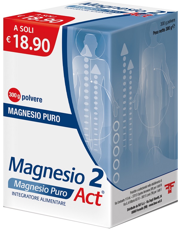 MAGNESIO 2 MAGNESIO PURO ACT POLVERE 300 G - Farmapre