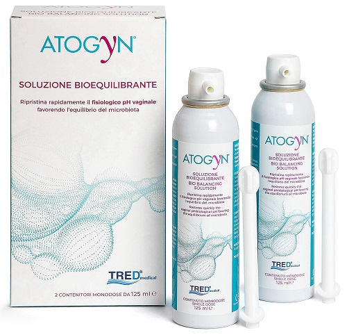 ATOGYN DISPOSITIVO IGIENE VAGINALE E RIPRISTINO PH FISIOLOGICO BAG ON VALVE 2 PEZZI DA 125ML - Farmapre