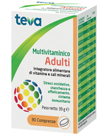 MULTIVITAMINICO ADULTI TEVA 30 COMPRESSE 30 G - Farmapre
