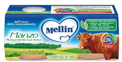 MELLIN OMOGENEIZZATO MANZO 2 X 80 G - Farmapre