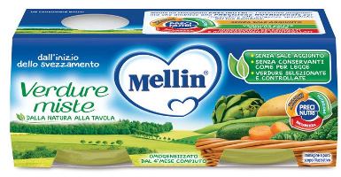 MELLIN OMOGENEIZZATO VERDURE MISTE 2 X 80 G - Farmapre