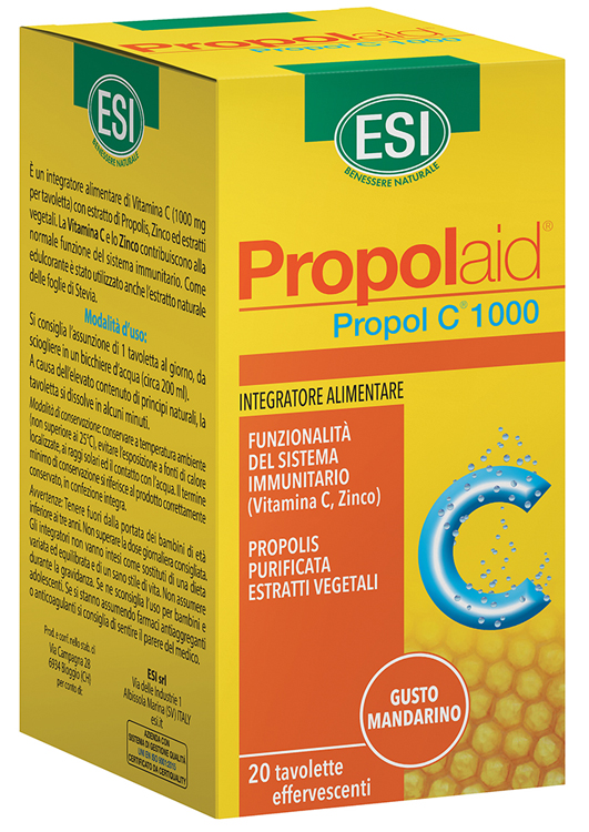 ESI PROPOLAID C 1000 20 TAVOLETTE EFFERVESCENTI - Farmapre
