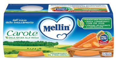 MELLIN OMOGENEIZZATO CAROTE 2 X 80 G - Farmapre