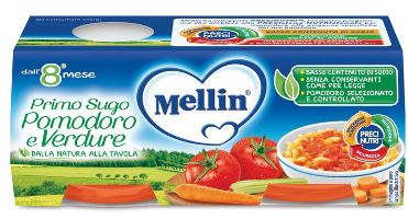 MELLIN PRIMO SUGO POMODORO E VERDURE 2 VASETTI DA 80 G - Farmapre