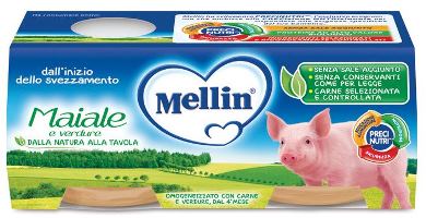 MELLIN OMOGENEIZZATO MAIALE CON VERDURE 2 PEZZI X 80 G - Farmapre