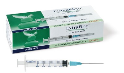 SIRINGA IPODERMICA EXTRAFINE 2,5 CC G23 0,60X30 10 PEZZI - Farmapre