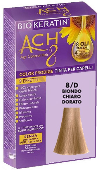 BIOKERATIN ACH8 COLOR PRODIGE 8/D BIONDO CHIARO DORATO - Farmapre
