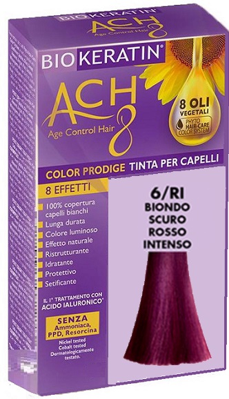 BIOKERATIN ACH8 COLOR PRODIGE 6/RI BIONDO SCURO ROSSO INTENSO - Farmapre