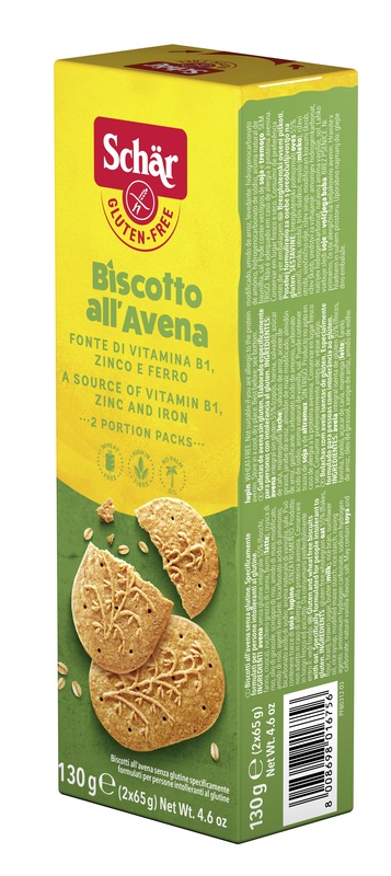 SCHAR BISCOTTI ALL'AVENA 2 BUSTE DA 65 G - Farmapre