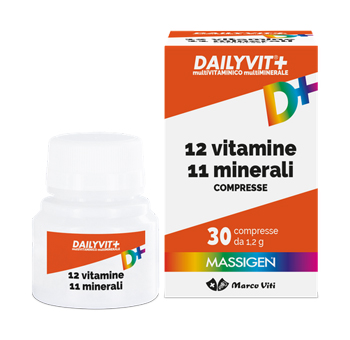 MASSIGEN DAILYVIT 12 VITAMINE 11 MINERALI 30 COMPRESSE RIVESTITE - Farmapre