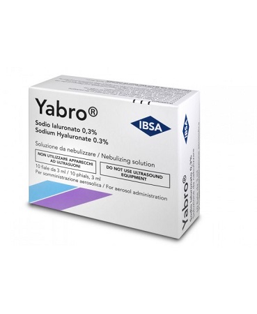 YABRO 10 FIALE 3ML ACIDO IALURONICO 0,3% SOLUZIONE PER NEBULIZZATORE - Farmapre
