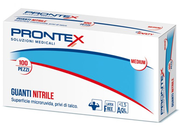 PRONTEX GUANTO IN NITRILE SENZA POLVERE M 7/8 100 PEZZI - Farmapre