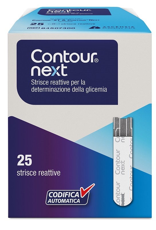 STRISCE MISURAZIONE GLICEMIA CONTOUR NEXT 25 PEZZI - Farmapre