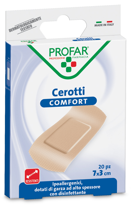 CEROTTO COMFORT GRANDE 7X3 CM 20 PEZZI PROFAR - Farmapre
