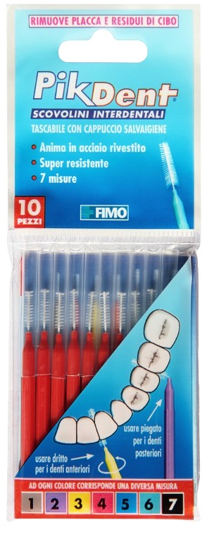 PIKDENT STUZZICOLINO 4 ROSSO 10 PEZZI - Farmapre