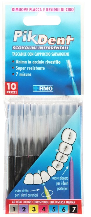 PIKDENT STUZZICOLINO 7 NERO 10 PEZZI - Farmapre