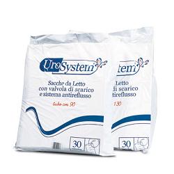 SACCA DI DRENAGGIO DA LETTO PER INCONTINENZA UROSYSTEM TUBO 130 CM CON SCARICO 30 PEZZI - Farmapre