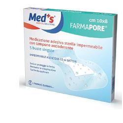 MEDICAZIONE MEDS PORE ADESIVA IMPERMEABILE 10X12CM 5 PEZZI - Farmapre