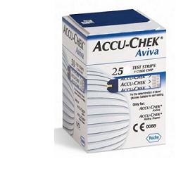 STRISCE MISURAZIONE GLICEMIA ACCU-CHEK AVIVA BRK RETAIL 25 PEZZI - Farmapre