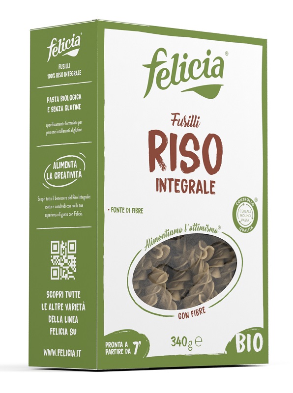 FELICIA BIO RISO INTEGRALE FUSILLI 340 G - Farmapre