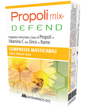 PROPOLI MIX DEFEND 30 COMPRESSE MASTICABILI GUSTO ARANCIA - Farmapre