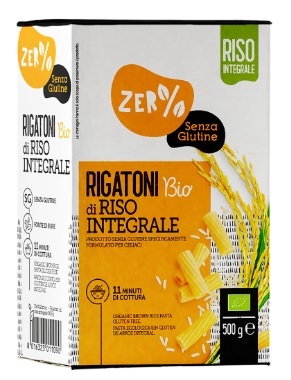 ZERO% GLUTINE RIGATONI DI RISO INTEGRALE SENZA GLUTINE BIO 500 G - Farmapre