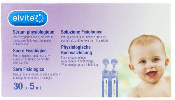 SOLUZIONE FISIOLOGICA ALVITA 30 FIALE X 5 ML - Farmapre