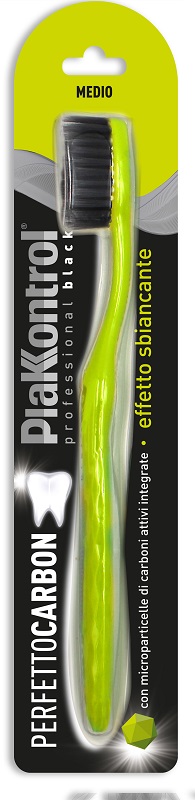 PLAKKONTROL PERFETTO CARBON SPAZZOLINO MANUALE BLISTER 1 PEZZO - Farmapre