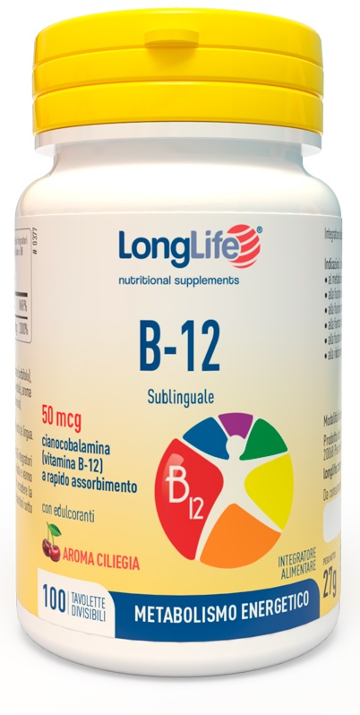 LONGLIFE B12 50MCG SUBLINGUALE 100 TAVOLETTE - Farmapre