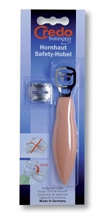 CREDO TAGLIACALLI DI SICUREZZA CROMATO CON 1 CLIP COLORE ALBICOCCA - Farmapre