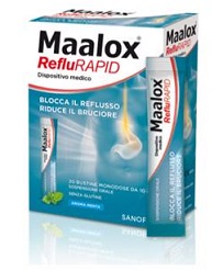 SOSPENSIONE ORALE MAALOX REFLURAPID 20 BUSTINE MONODOSE DA 10 ML - Farmapre