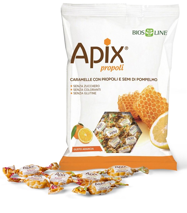 APIX PROPOLI CARAMELLA ARANCIA 50 G BIOSLINE - Farmapre