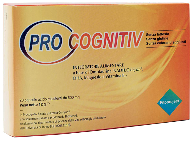 PROCOGNITIV 20 CAPSULE ACIDO RESISTENTI VEGETALI DA 600 MG - Farmapre