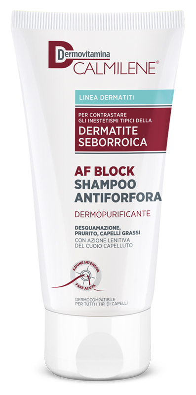 DERMOVITAMINA CALMILENE AF BLOCK SHAMPOO ANTIFORFORA DERMOPURIFICANTE DERMATITE SEBORROICA 200 ML - Farmapre