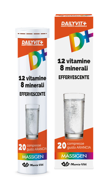 MASSIGEN DAILYVIT 12 VITAMINE 8 MINERALI EFFERVESCENTE 20 COMPRESSE - Farmapre
