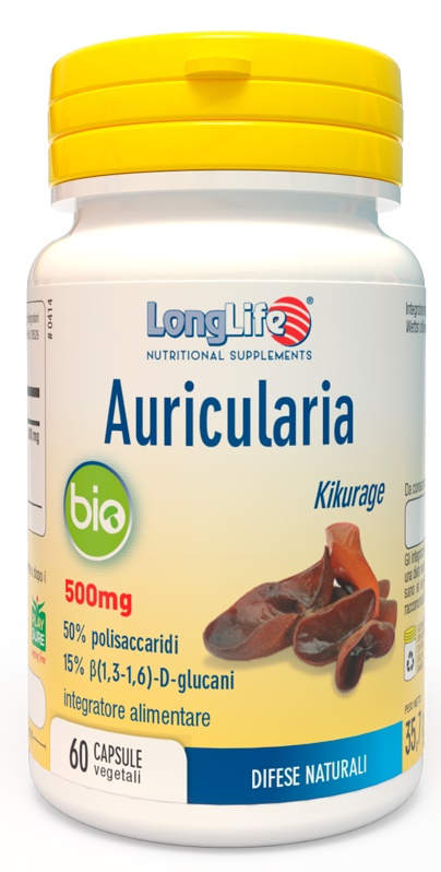 LONGLIFE AURICULARIA BIO 60 CAPSULE - Farmapre