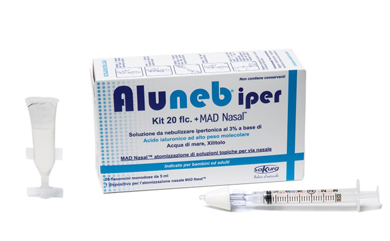 ALUNEB KIT SOLUZIONE IPERTONICA 3% 20 FLACONCINI + MAD NASAL ATOMIZZATORE - Farmapre