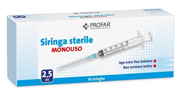 SIRINGA MONOUSO 2,5ML PROFAR - Farmapre