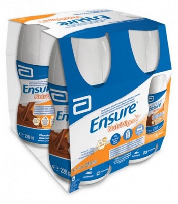 ENSURE NUTRIVIGOR CIOCCOLATO 4 BOTTIGLIE DA 220 ML - Farmapre